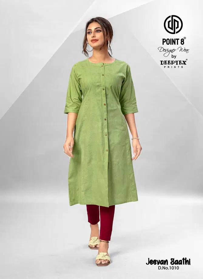 Jeevan Sathi Vol 1 By Deeptex A Line Cotton Printed Kurti Wholesale Shop In Surat